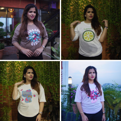 Ladies Drop Shoulder T-shirt ( 4pcs )
